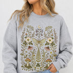 Whimsical Moth Wildflower Sweatshirt