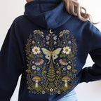 Whimsical Moth Hooded Sweatshirt