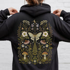 Whimsical Moth Hooded Sweatshirt