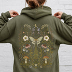 Whimsical Moth Hooded Sweatshirt