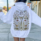 Whimsical Moth Hooded Sweatshirt