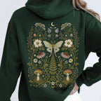 Whimsical Moth Hooded Sweatshirt