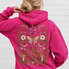 Whimsical Moth Hooded Sweatshirt