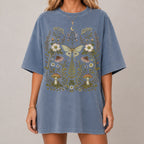 Whimsical Moth Wildflower T-Shirt