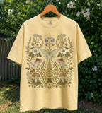 Whimsical Moth Wildflower T-Shirt