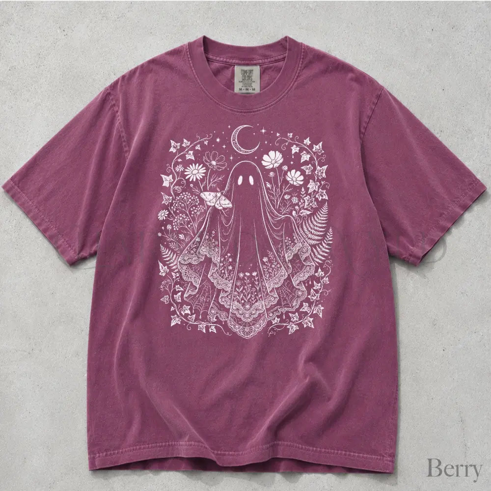 Whimsy Ghost Comfort Colors T-Shirt - Berry / S - T-Shirt