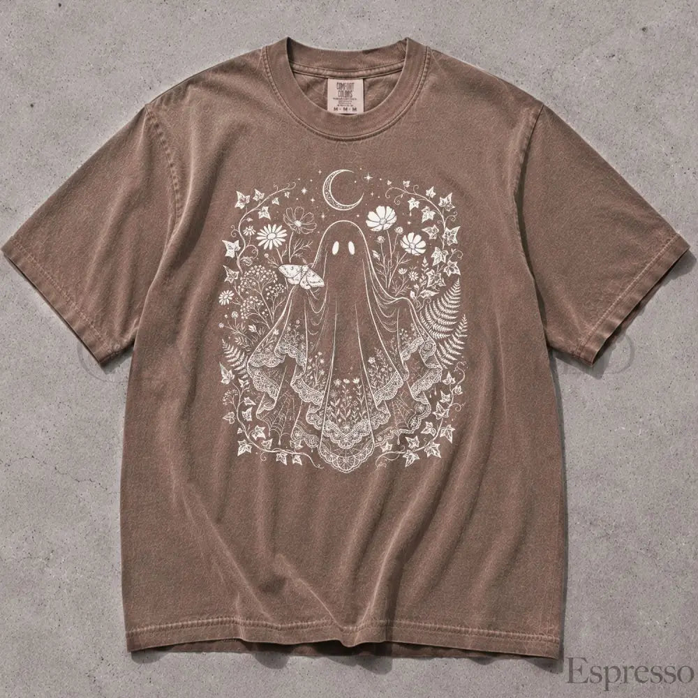 Whimsy Ghost Comfort Colors T-Shirt - Espresso / S - T-Shirt
