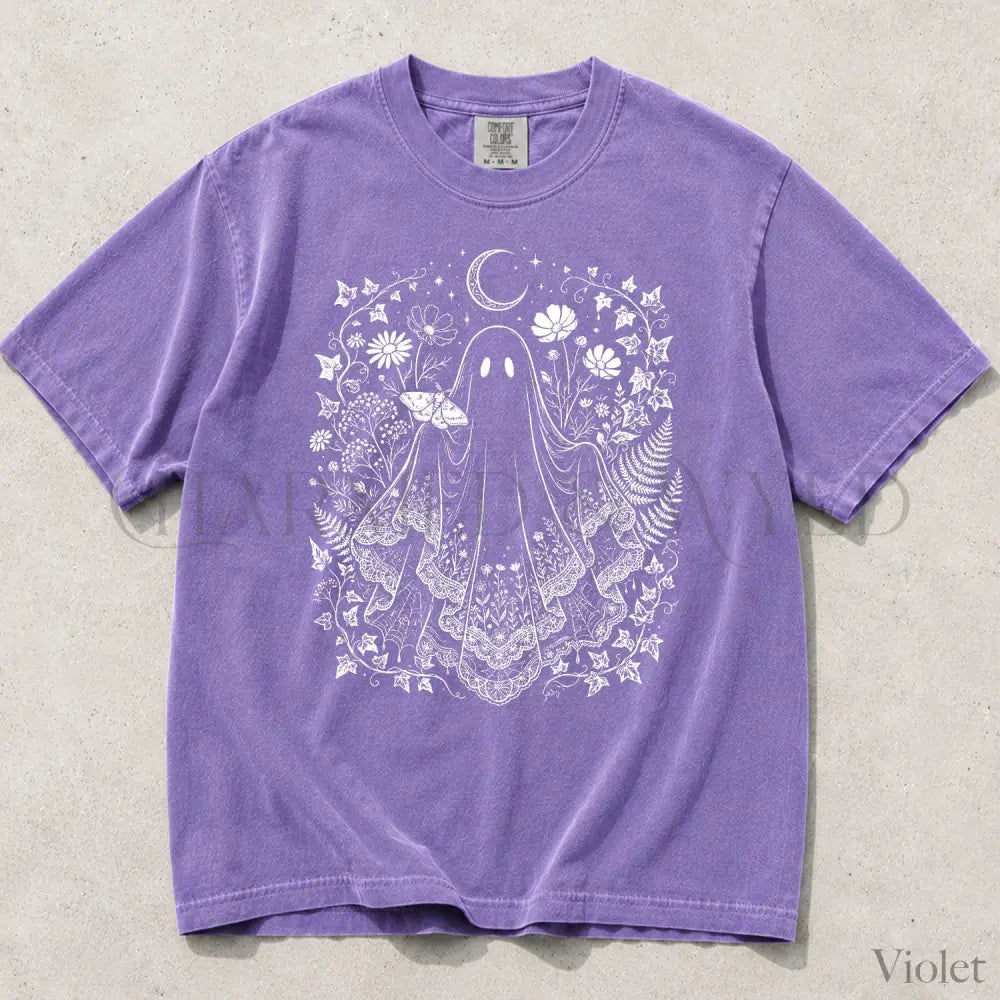 Whimsy Ghost Comfort Colors T-Shirt - Violet / S - T-Shirt