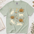White Cat Pumpkin Patch T-Shirt - Bay / S - T-Shirt