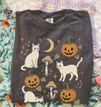 White Cat Pumpkin Patch T-Shirt
