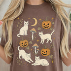 White Cat Pumpkin Patch T-Shirt