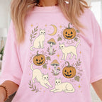 White Cat Pumpkin Patch T-Shirt