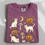 White Cat Pumpkin Patch T-Shirt