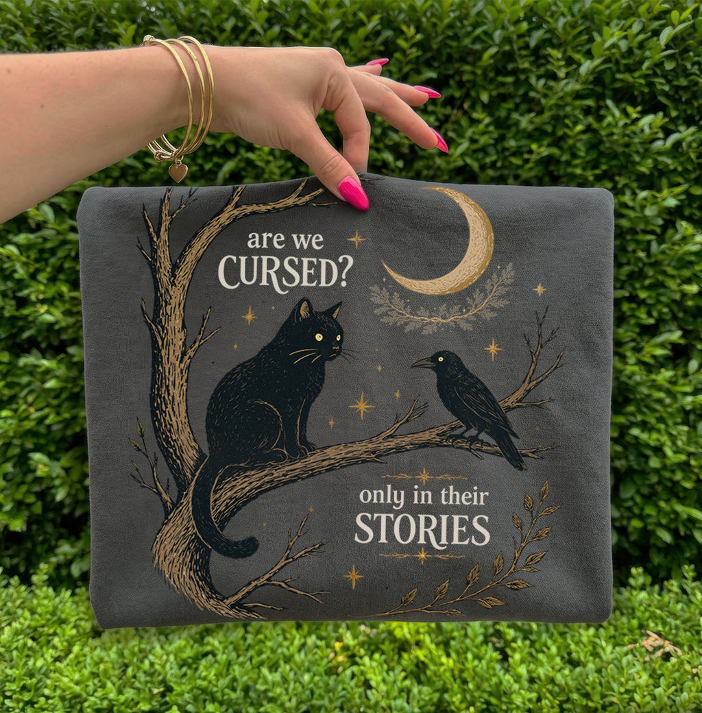 Are We Cursed Black Cat Raven T-Shirt