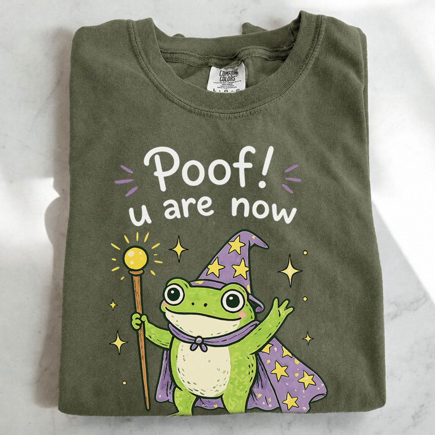 Poof You Are Now Untired and Very Happy Frog Wizard T-Shirt