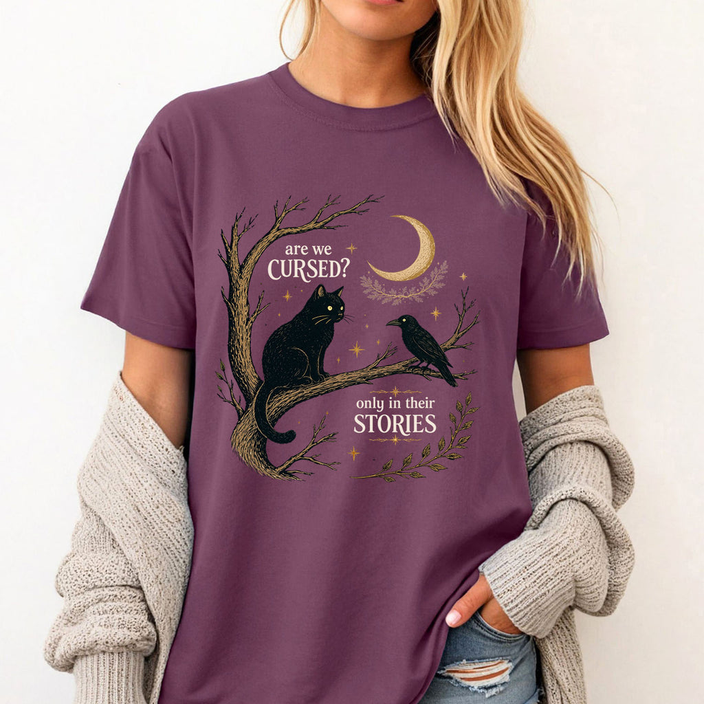 Are We Cursed Black Cat Raven T-Shirt