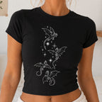 Flight of Dragons Cropped T-Shirt