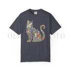 Wildflower Cat T-Shirt - Navy / S - T-Shirt