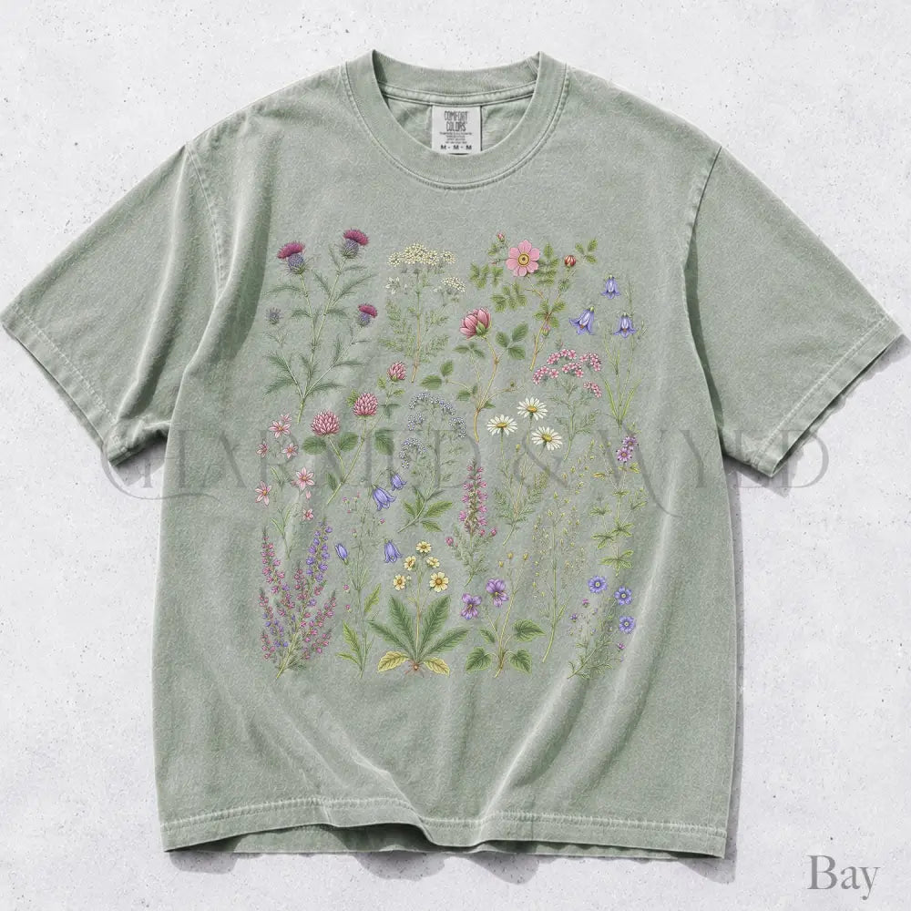 Wildflower Garden Comfort Colors Shirt - Bay / S - T-Shirt