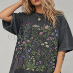 Wildflower Garden Comfort Colors Shirt - Pepper / S - T-Shirt