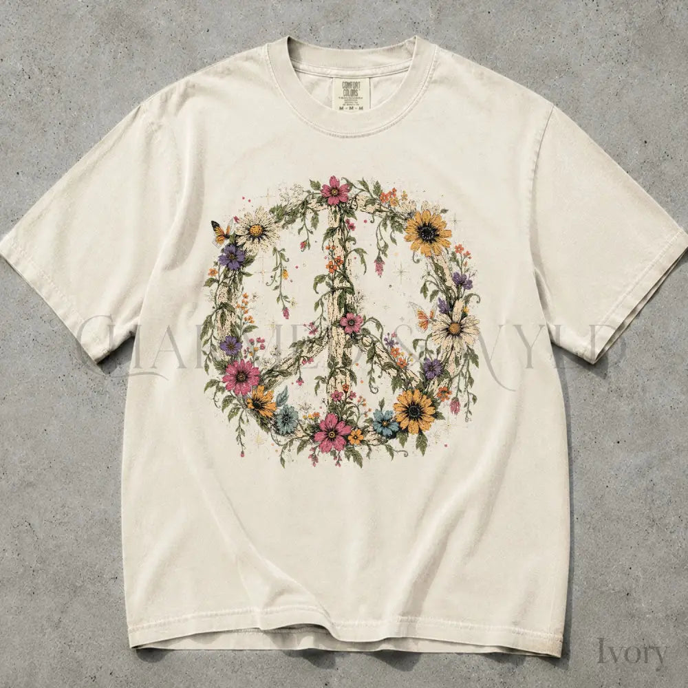 Wildflower Peace Comfort Colors T-Shirt - T-Shirt