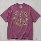 Wildflower Peace Comfort Colors T-Shirt - Berry / S - T-Shirt