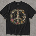 Wildflower Peace Comfort Colors T-Shirt - Black / S - T-Shirt