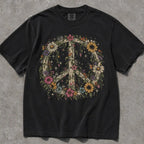 Wildflower Peace Comfort Colors T-Shirt - Black / S - T-Shirt