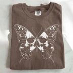 Wings of Mortality Butterfly T-Shirt - Espresso / S - T-Shirt