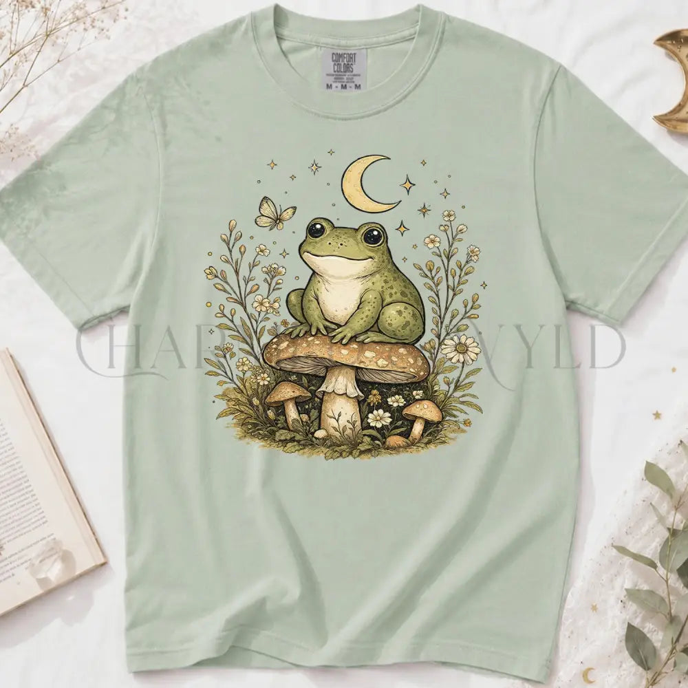Witchy Frog Mushroom T-Shirt - Bay / S - T-Shirt