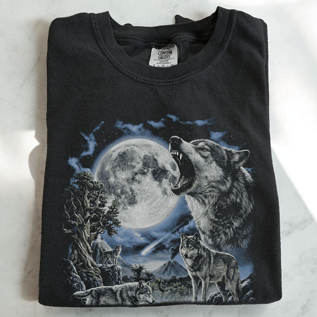 Vintage Wolf Moon T-Shirt