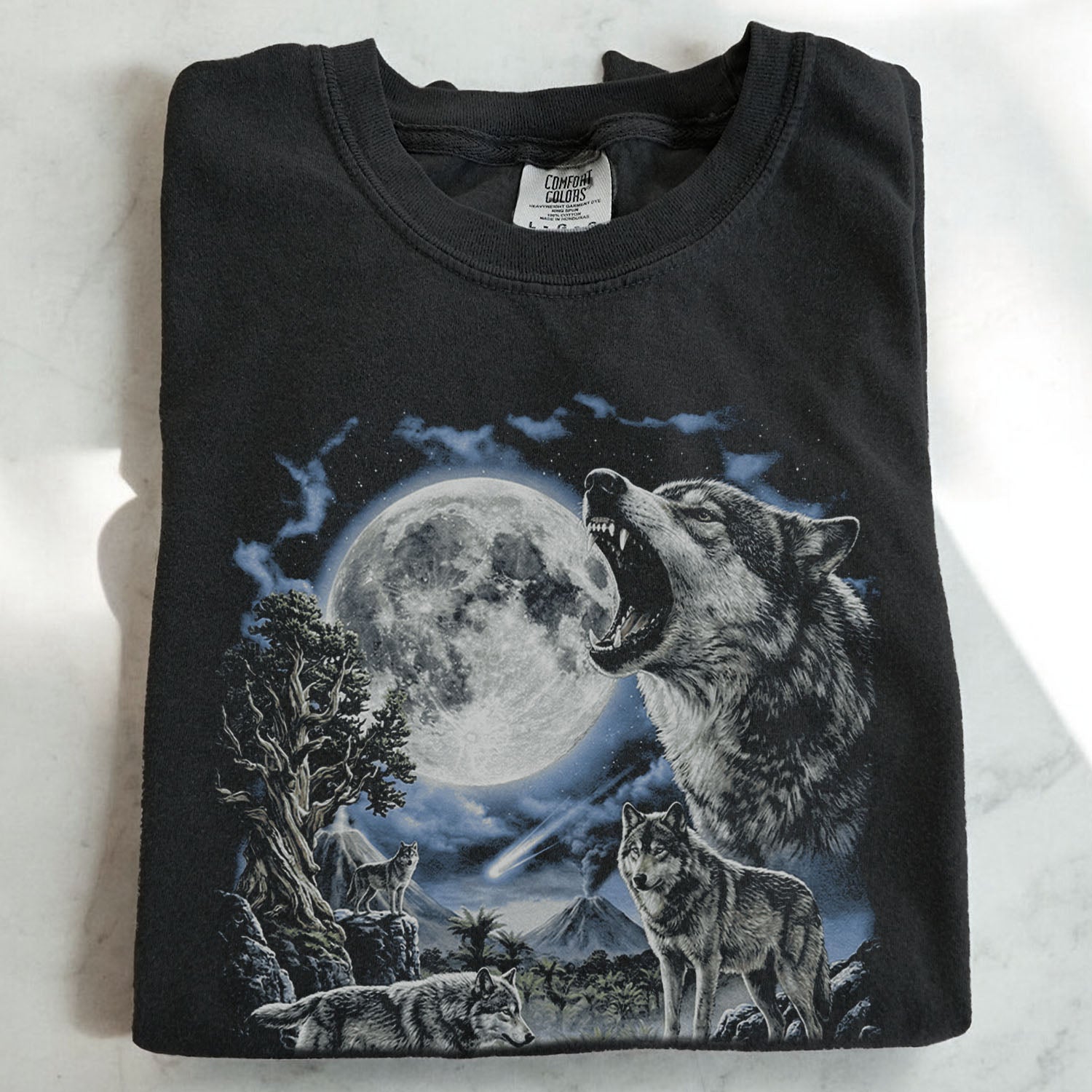 Vintage Wolf Moon T-Shirt