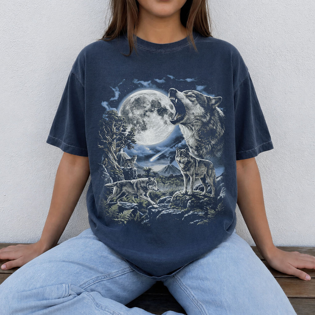 Vintage Wolf Moon T-Shirt