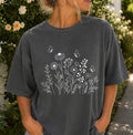 White Wildflower Sketch T-Shirt