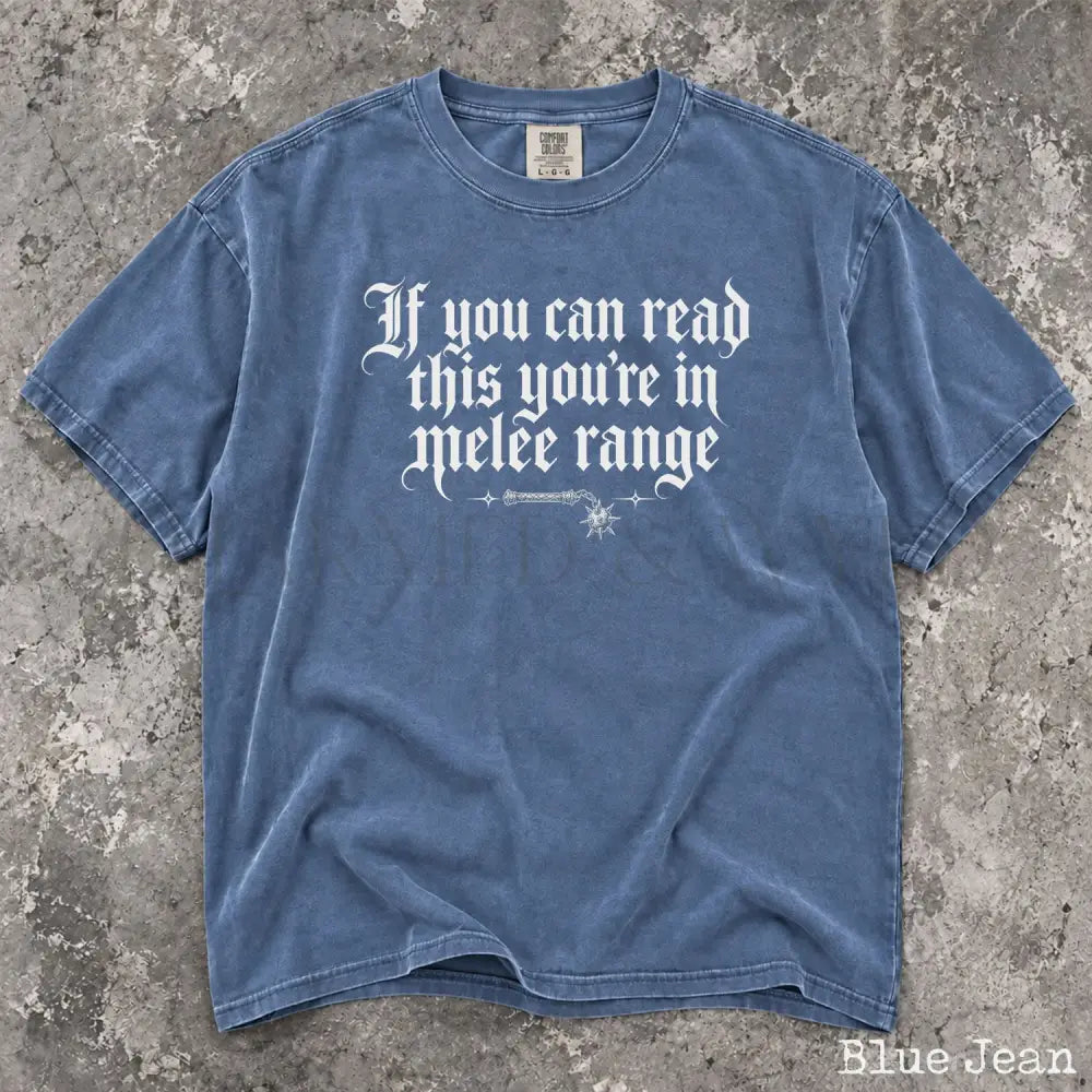 You’re in Melee Range Comfort Colors Shirt - Blue Jean / S - T-Shirt
