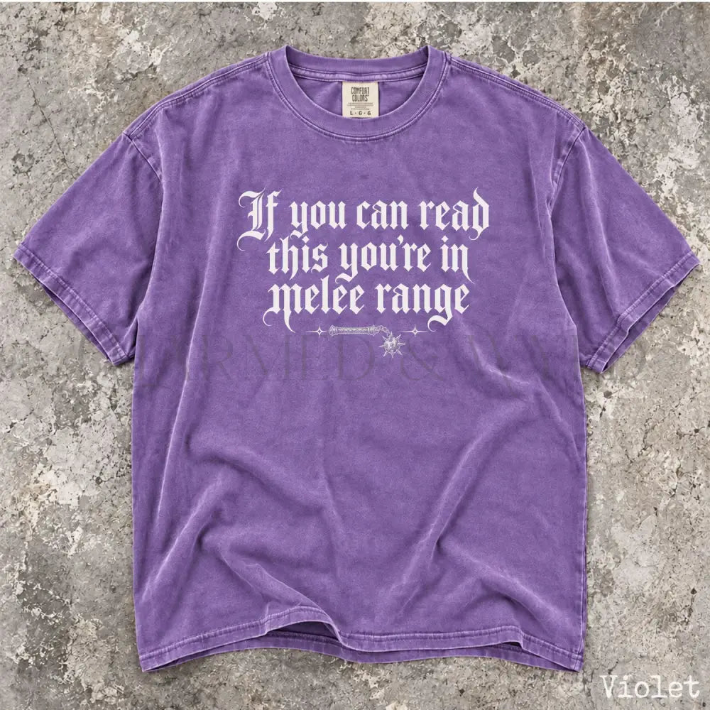 You’re in Melee Range Comfort Colors Shirt - Violet / S - T-Shirt